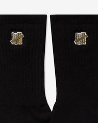 UNDEFEATED PREMIUM ICON CREW SOCK - BLACK