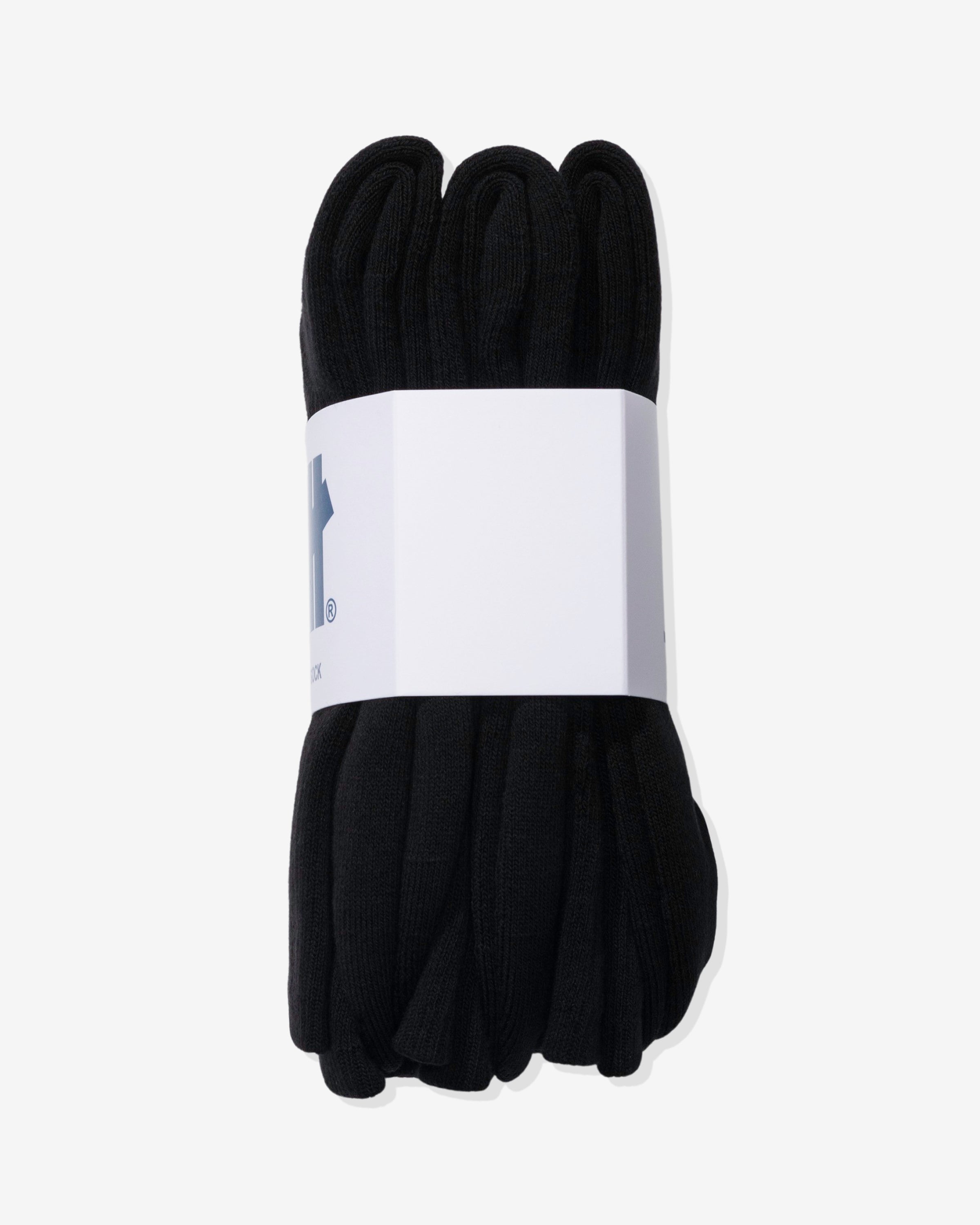 UNDEFEATED ICON CREW SOCK, 3-PACK - BLACK