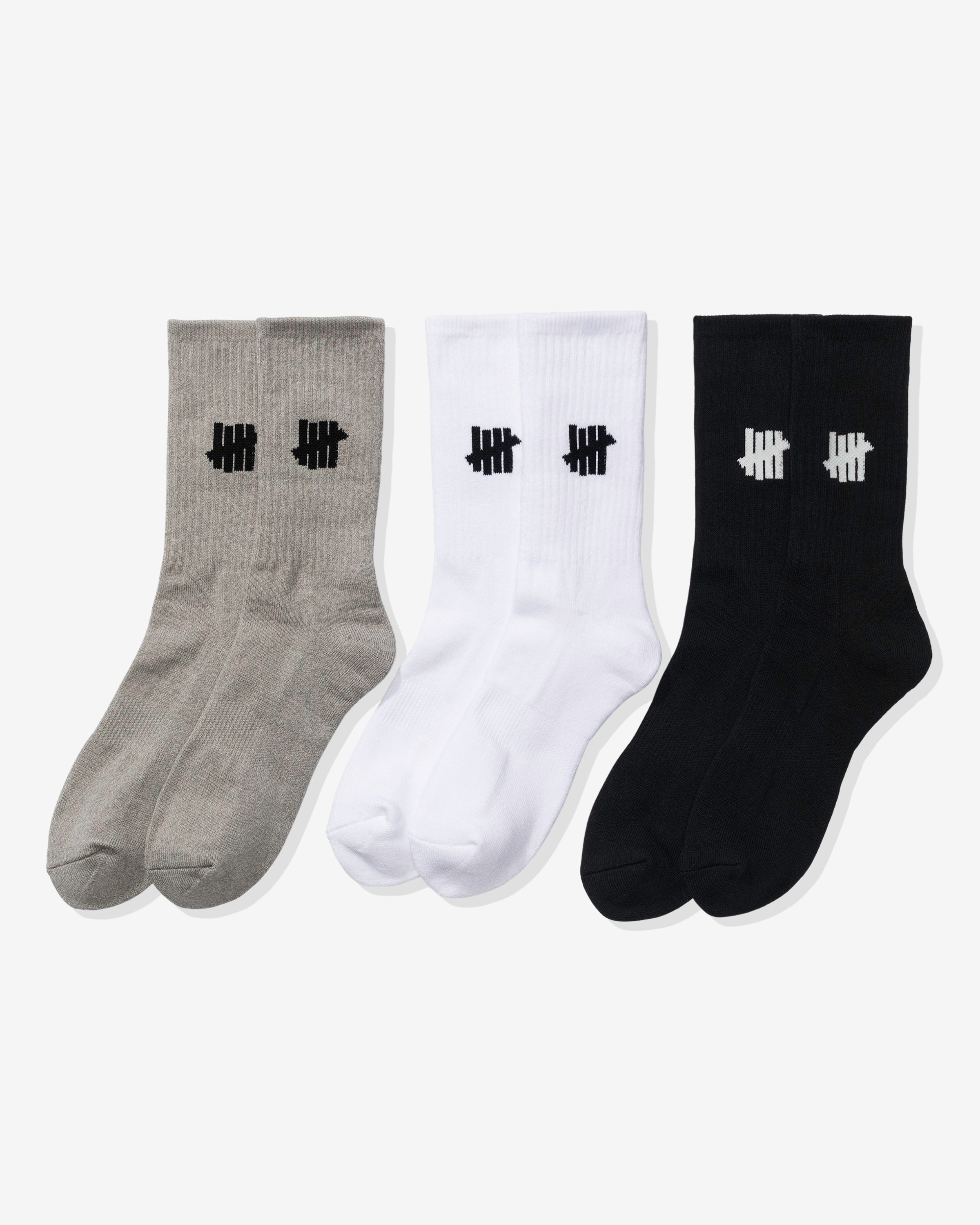 UNDEFEATED ICON CREW SOCK, 3-PACK - MULTI
