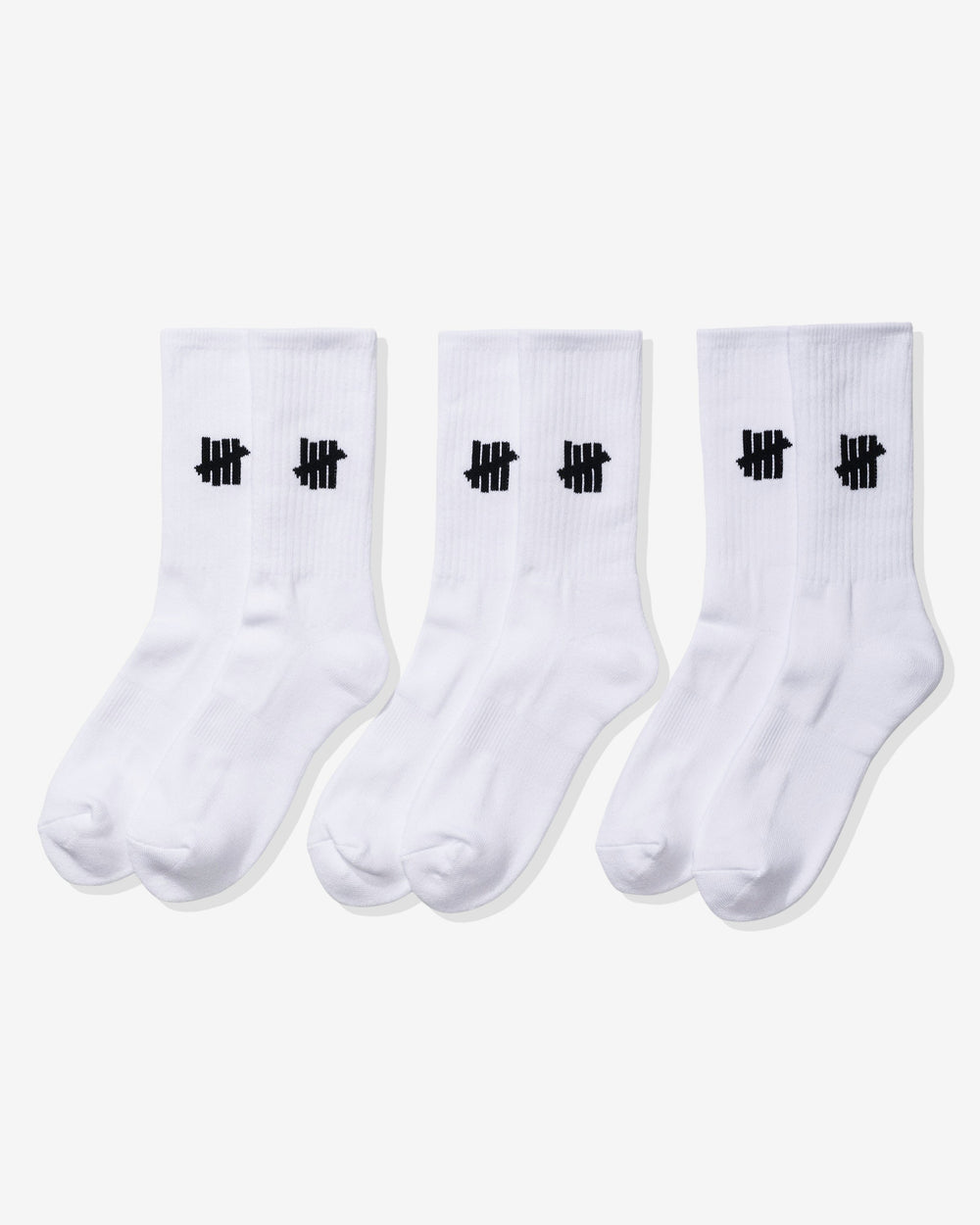 UNDEFEATED ICON CREW SOCK, 3-PACK - WHITE