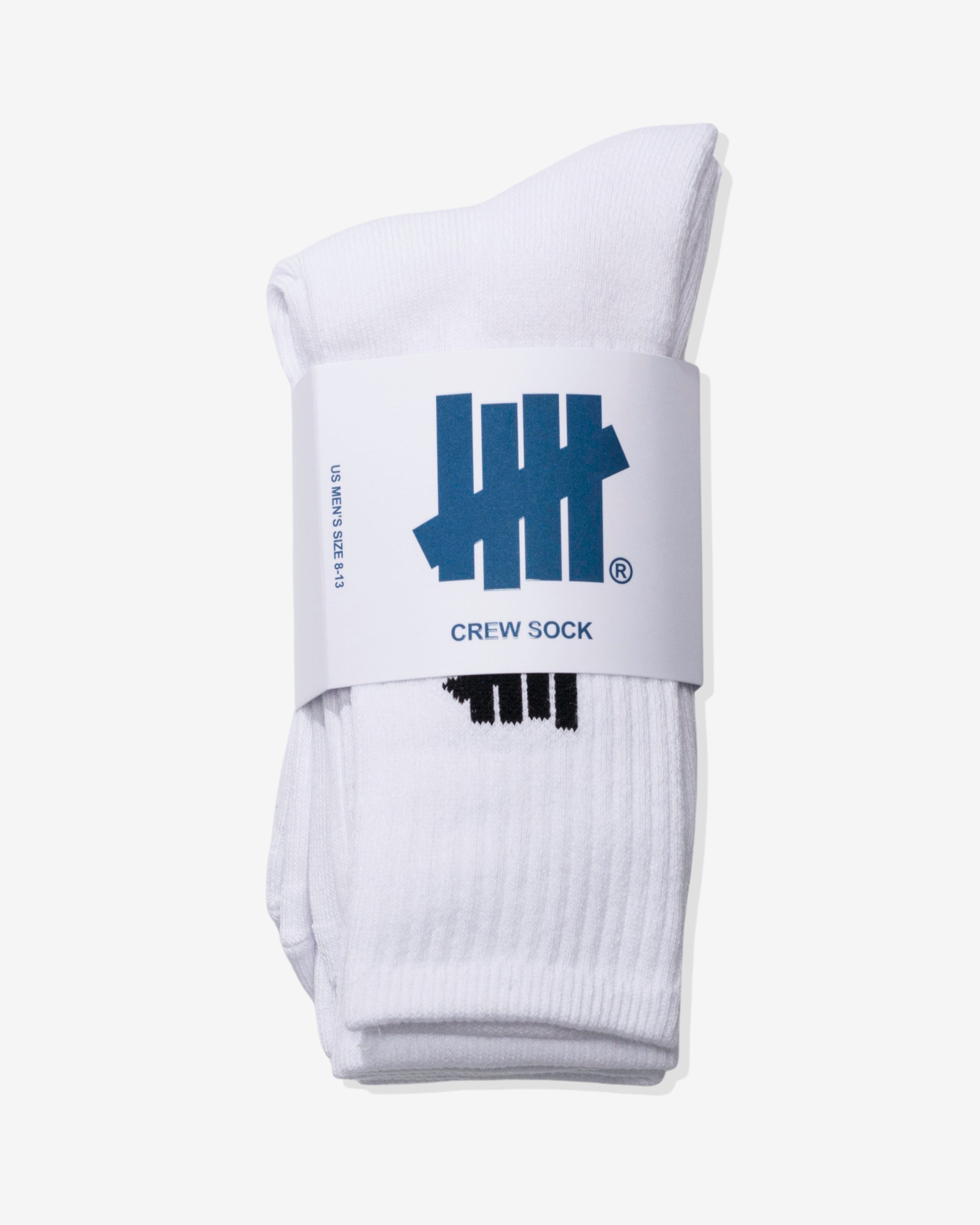 UNDEFEATED ICON CREW SOCK, 3-PACK - WHITE