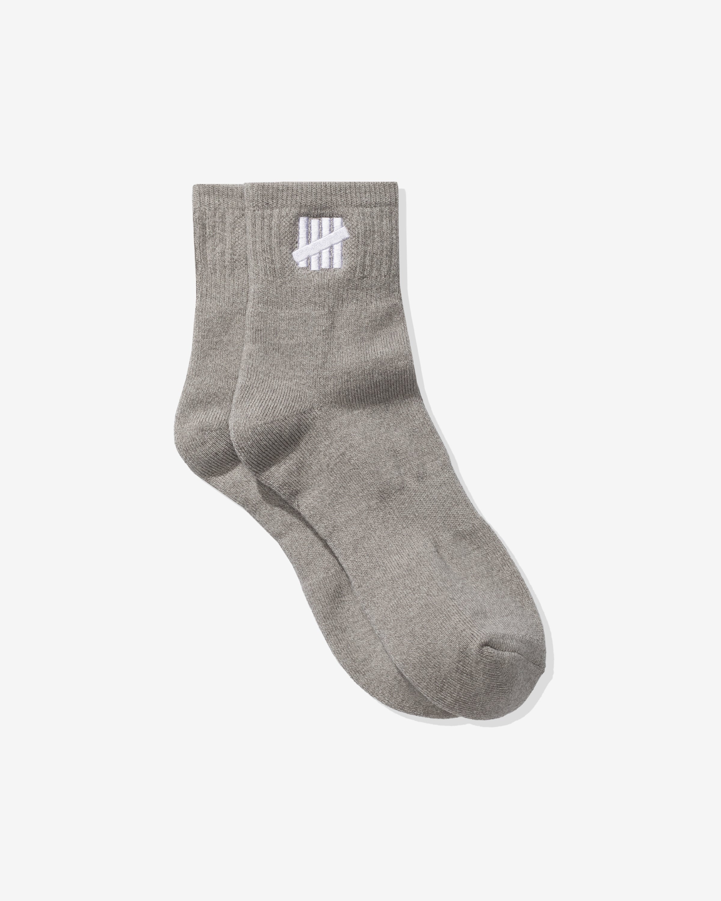 UNDEFEATED ICON ANKLE SOCK - HEATHER GREY