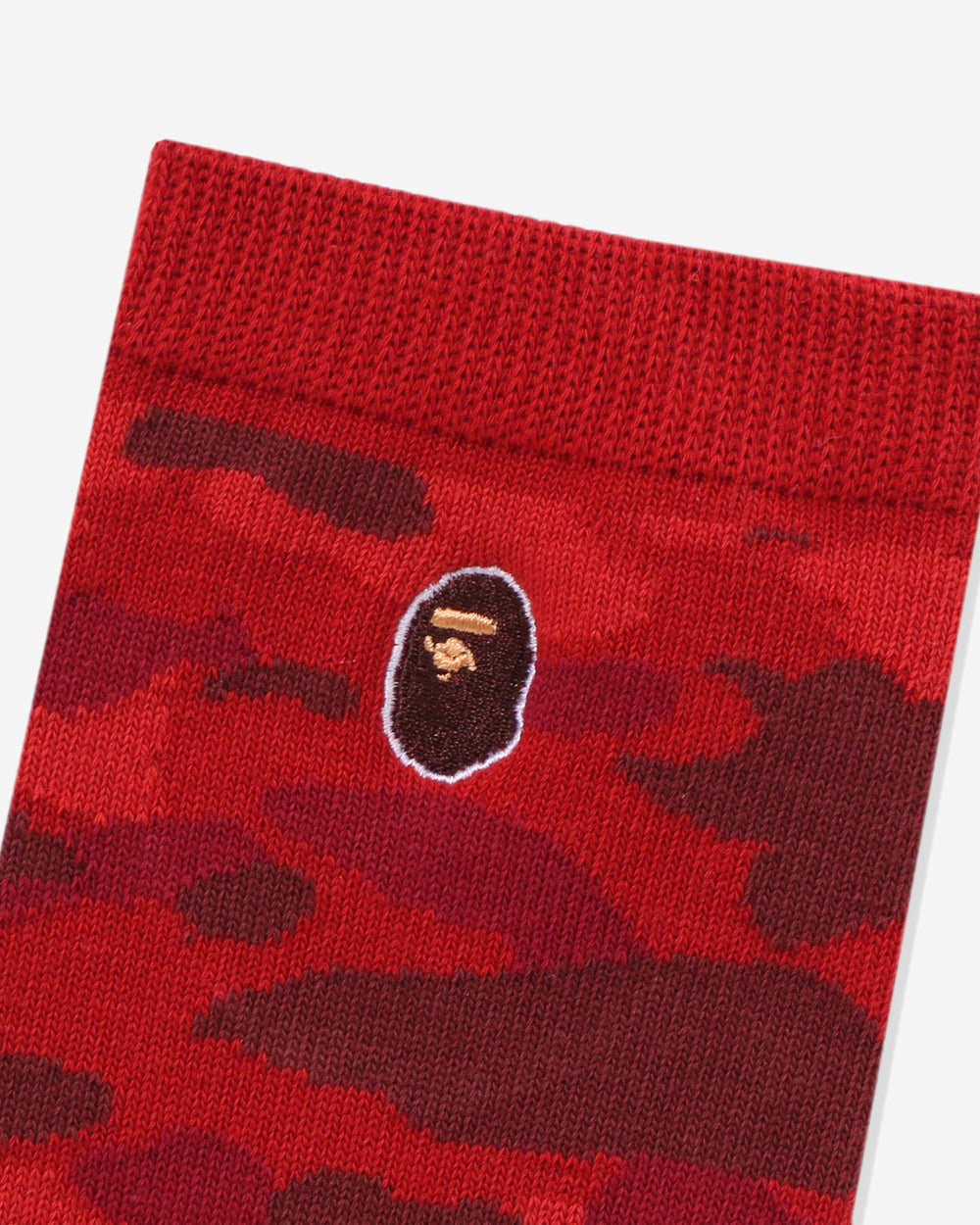 BAPE COLOR CAMO APE HEAD ONE POINT SOCKS - RED