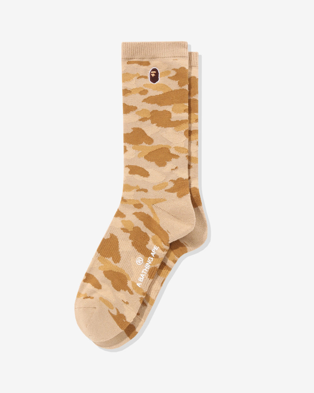 BAPE COLOR CAMO APE HEAD ONE POINT SOCKS - YELLOW