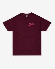 UACTP SCRIPT S/S TEE - BURGUNDY