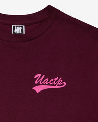 UACTP SCRIPT S/S TEE - BURGUNDY