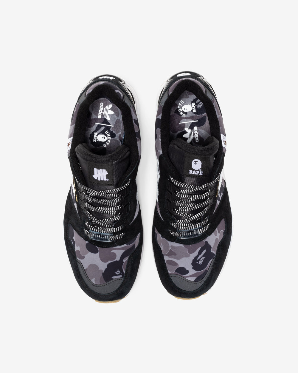 BAPE X UNDEFEATED X ADIDAS ZX 8000 - CBLACK/ CWHITE/ GUM -