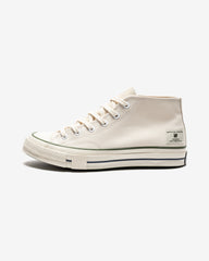 UNDEFEATED X CONVERSE CHUCK 70 MID- PARCHMENT/ CHIVE -