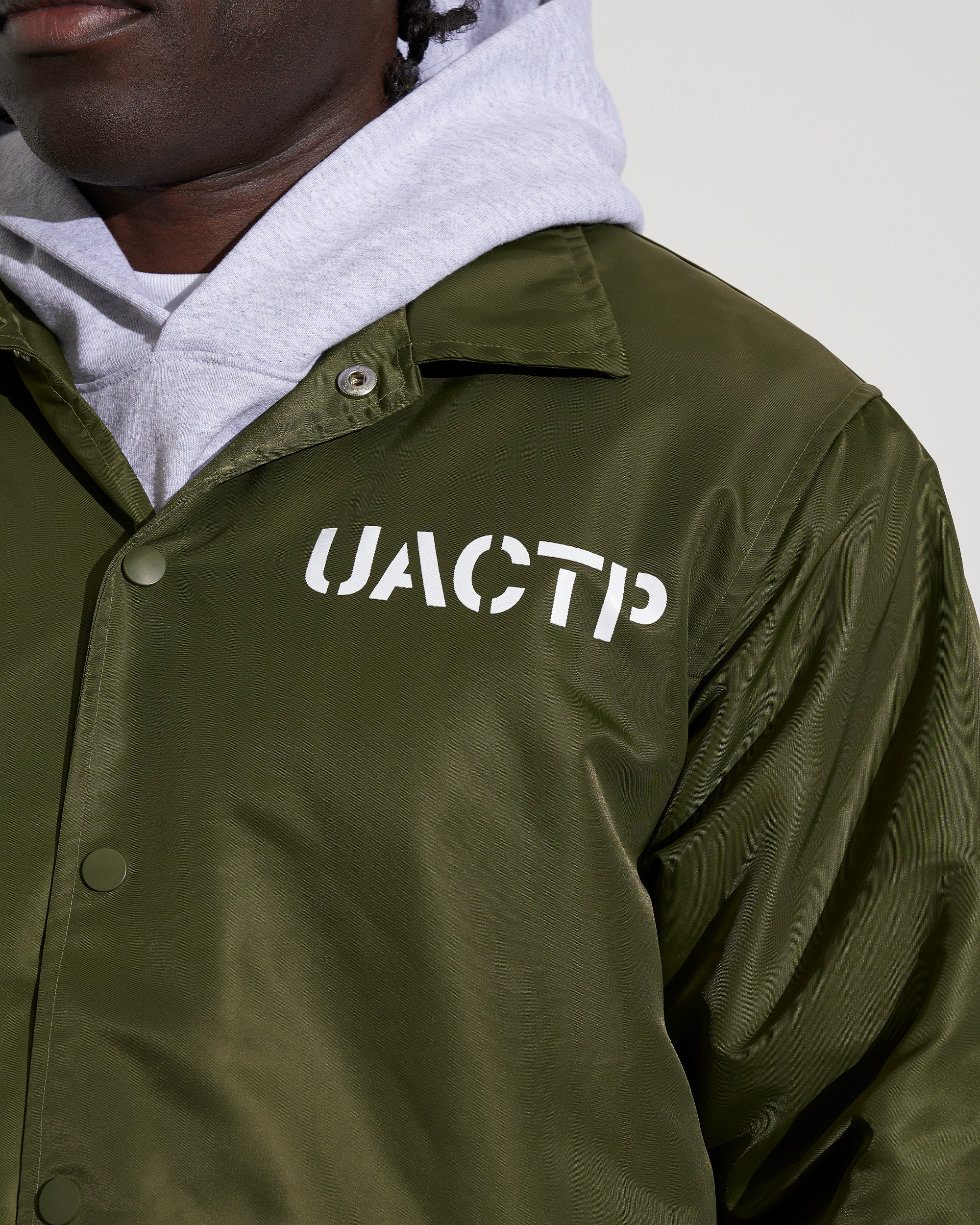 UACTP STENCIL COACHES JACKET - BLACK